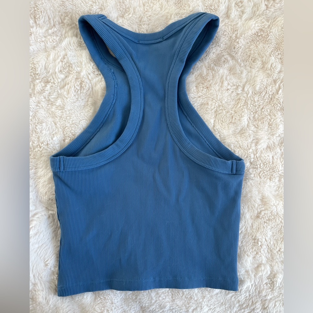 Aritzia Babaton Ribbed Racer Back Cropped Tank - Picture 2 of 2